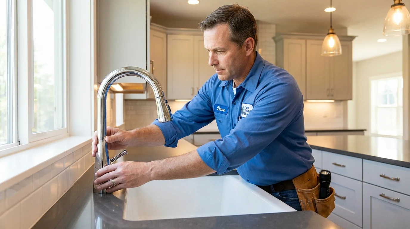 Kitchen faucet installation by Johns Plumbing LLC in Joshua