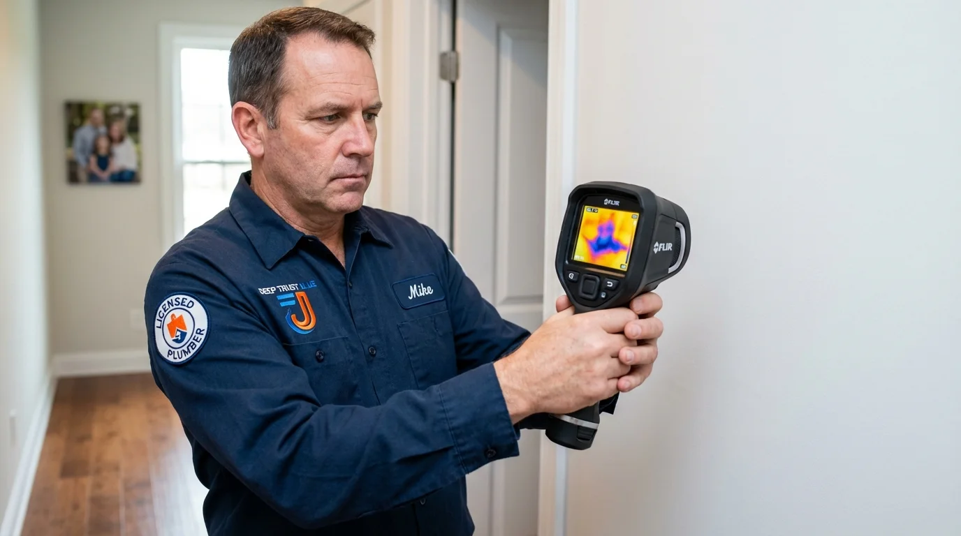 Thermal imaging leak detection by Johns Plumbing LLC in Joshua